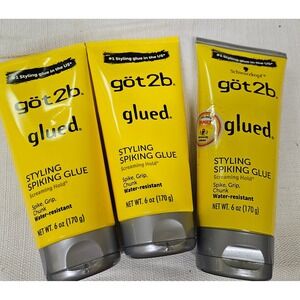 Got2b‎ Glued Styling Spiking Glue Screaming Hold 6 oz Water Resistant Lot of 3